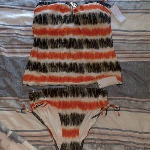 NWT Michael Kors Poppy Bandini 2 Piece Bathing Suit